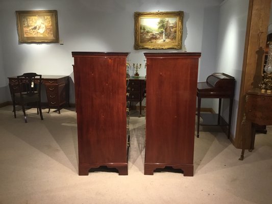Antique Edwardian Inlaid Mahogany Dressers Set Of 2 For Sale At
