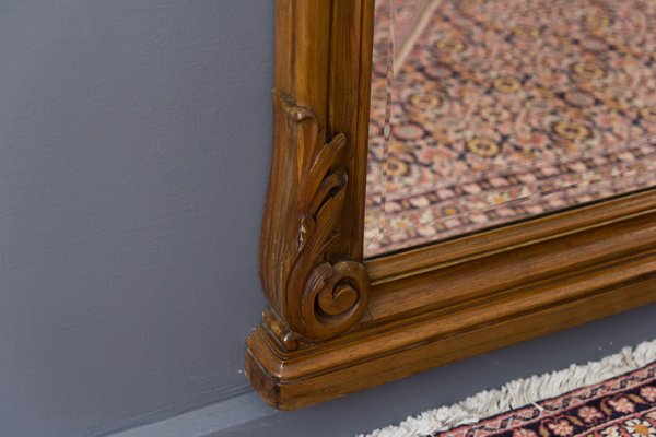 Large Vintage Rococo Floor Mirror From Miroiterie Du Brabant 1932 Large Vintage Rococo Floor Mirror From