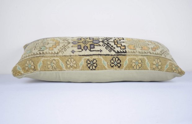 Antique Oushak Pillow Fragment Turkish Rug Anatolian Bolster