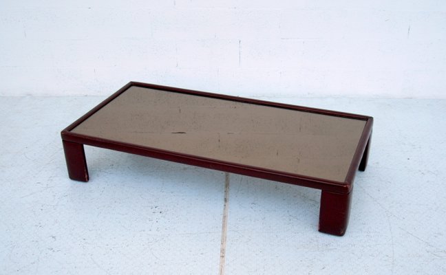 Luigi Massoni For Poltrona Frau 1970s, Red Leather Coffee Table