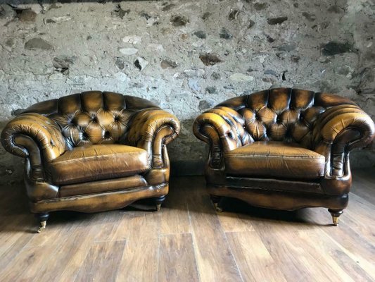 Leather Armchairs By Thomas Lloyd 1990s Set Of 2 For Sale At Pamono
