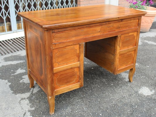Antique Italian Charles X Inlaid Walnut Desk For Sale At Pamono