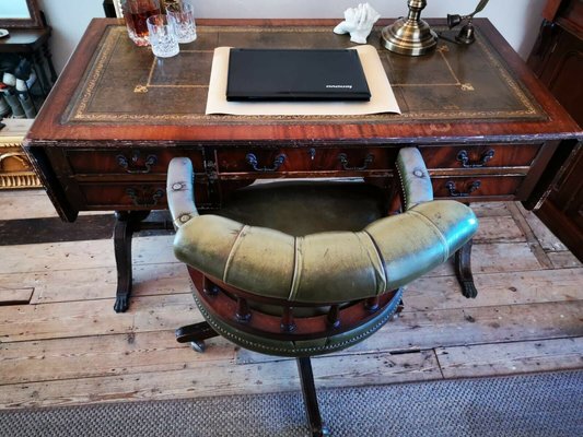 Captain S Chair Aus Grunem Leder Von Hillcrest 1930er Bei Pamono