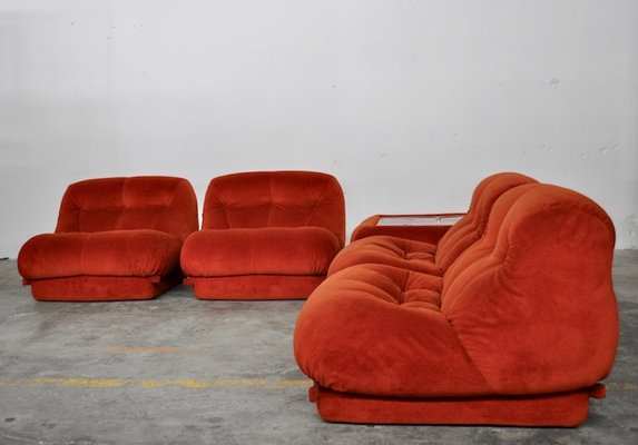 Italian Modular Sofa Small Table By Maturi For Mimo 1970s For