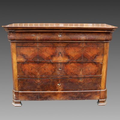 19th Century Louis Philippe French Walnut Dresser For Sale At Pamono