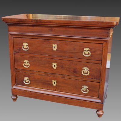 19th Century Louis Philippe French Walnut Dresser For Sale At Pamono