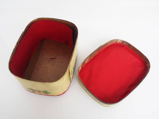 Antique German Painted Tole Wooden Pantry Box For Sale At Pamono