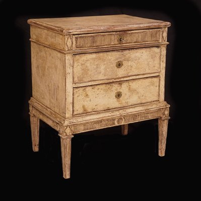 18th Century Gustavian Swedish Wooden Chest Of Drawers For Sale At