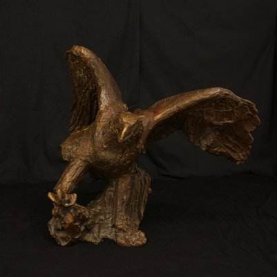 Large Bronze Eagle Sculpture By Mogens Bøggild 1950s