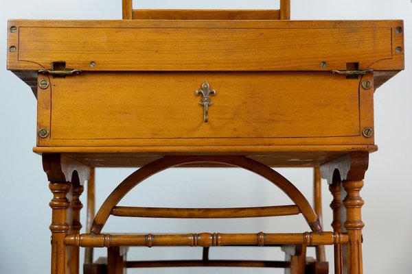 Antique Art Nouveau Childrens Desk And Bench 1880s For Sale At Pamono