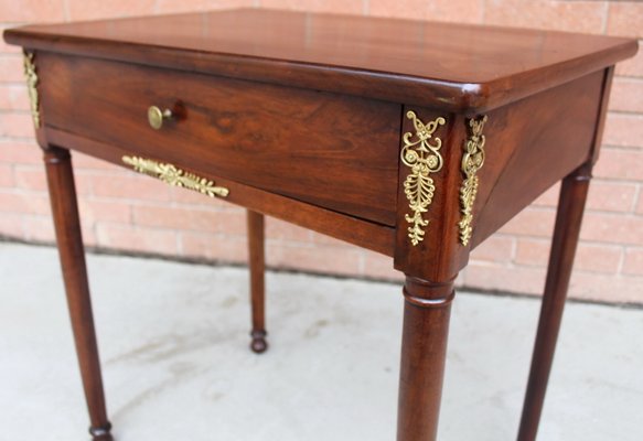 Antique 19th Century French Empire Walnut Console Table For Sale