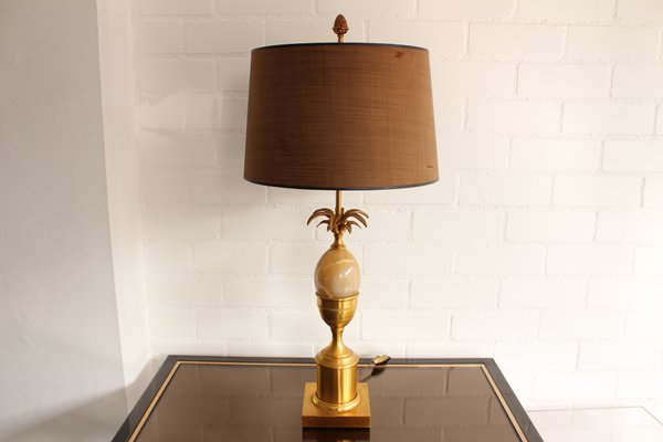 French Brasarble Table Lamp From, Tubular Marble Table Lamp