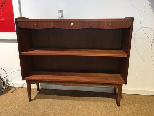 Mid Century Danish Teak Bookshelf With Drawers 1960s For Sale At