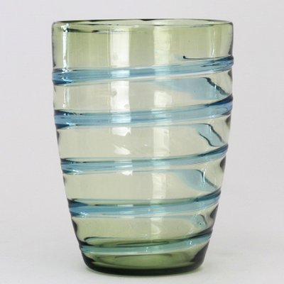 Art Deco Ribbon Trailed Glass Vase By Barnaby Powell For