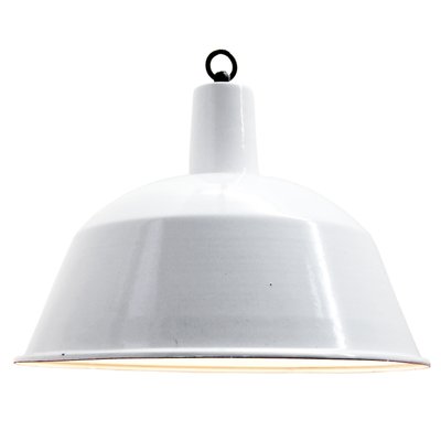 Mid Century Industrial Enamel Ceiling Lamp 1950s