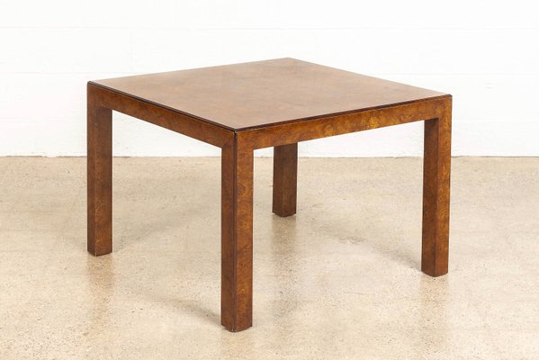 Square Mid Century Burl Wood Coffee Table By From John Widdicomb Co 1970s
