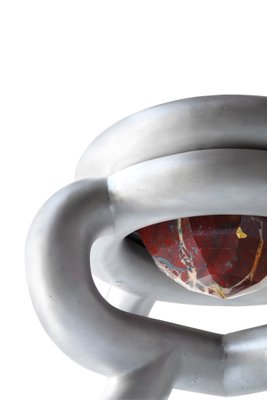 Jasper Breccia Cast Aluminum 24 Karat Gold Leaf Asscher Stool Or Side Table By Lincoln Kayiwa For Kayiwa 19 For Sale At Pamono