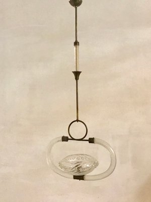 Art Deco Italian Murano Glass Ceiling Lamp By Ercole Barovier
