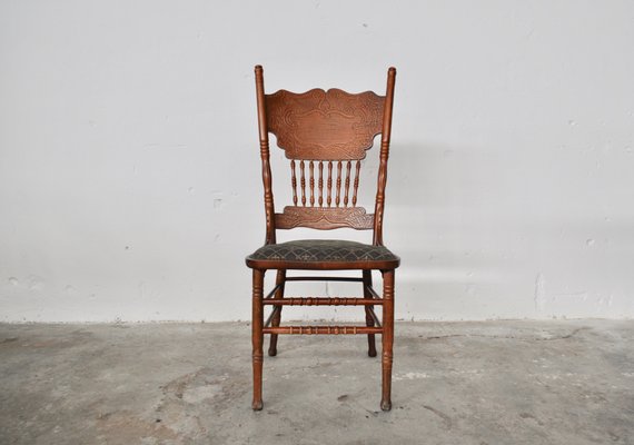 Vintage Ash Dining Chairs 1920s Set of 6