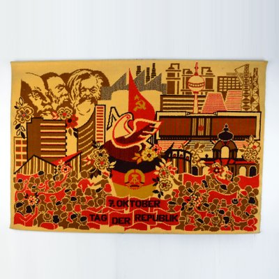German Wool Tapestry From Veb Halbmond Teppiche 1970s For Sale At