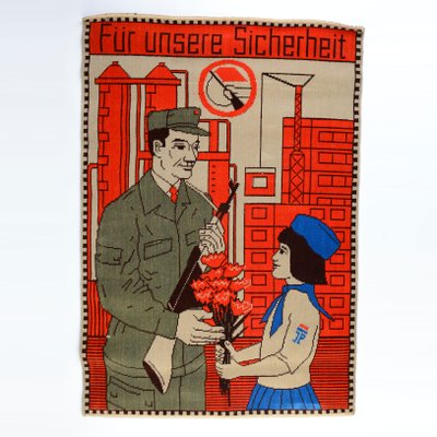 German Wool Tapestry From Veb Halbmond Teppiche 1970s For Sale At