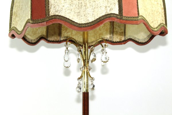 Vintage Brass And Lead Crystal Floor Lamp 1930s For Sale At Pamono