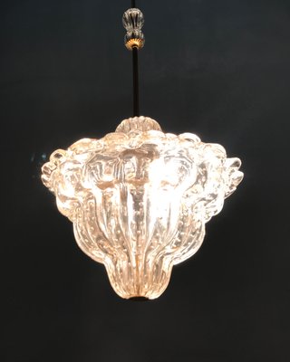 Art Deco Italian Murano Glass Ceiling Lamp By Ercole Barovier For