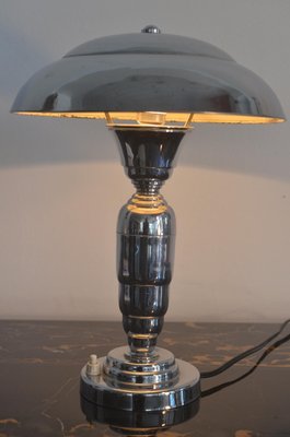 Lampe De Bureau Style Art Deco Chromee France 1940s En Vente Sur Pamono