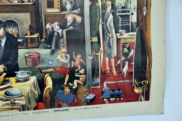 Doppelseitiges Christmas At Home Poster Von Masson Cie 1960er Bei Pamono Kaufen