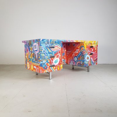 Hand Painted Desk By Andy Best 1950s For Sale At Pamono