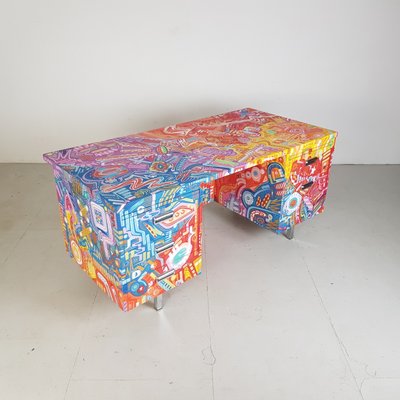 Hand Painted Desk By Andy Best 1950s For Sale At Pamono