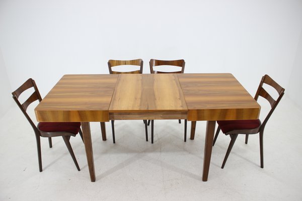 Czechoslovak Dining Table 4 Chairs Set 1950s For Sale At Pamono