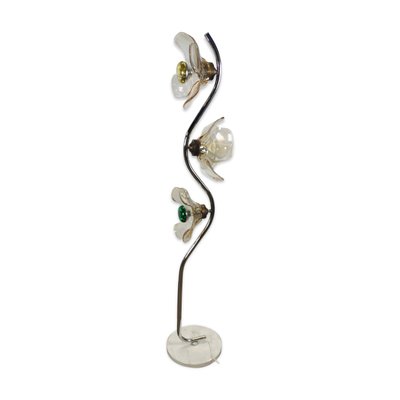 Vintage Murano Glass Flower Floor Lamp From Mazzega For Sale At Pamono