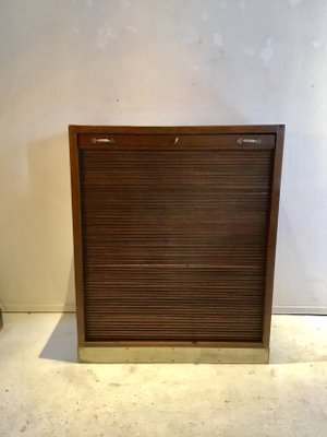 Vintage Oak Roller Door Cabinet 1950s For Sale At Pamono