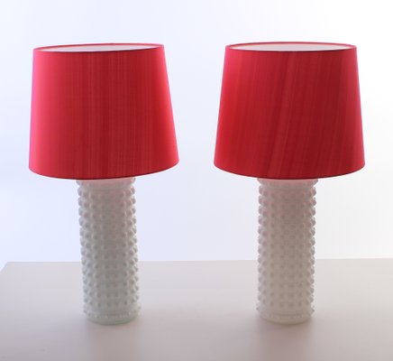 Scandinavian Modern Opaline Glass Table, Red Table Lamps Australian