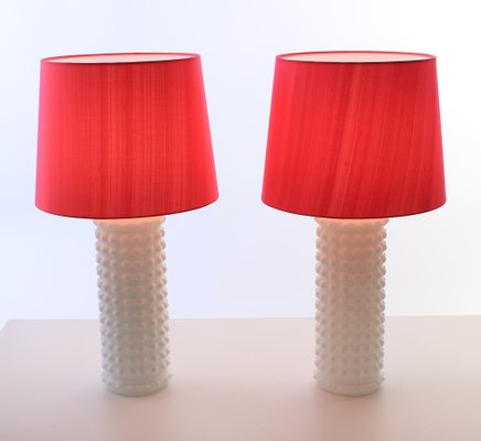 Scandinavian Modern Opaline Glass Table, Red Table Lamps Australian