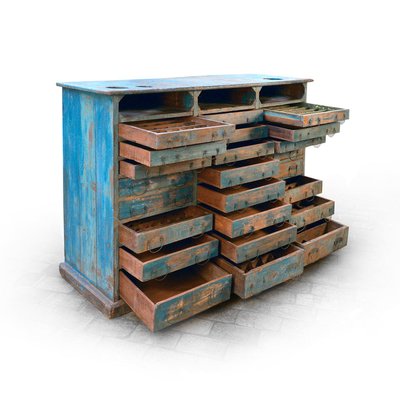 Coche Cuna antártico Armario de taller de madera, años 40 en venta en Pamono
