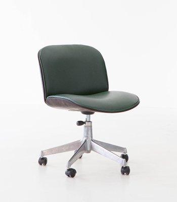 Green Skai Swivel Desk Chair By Ico Luisa Parisi For Mim 1950s Green Skai Swivel Desk Chair By Ico