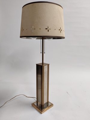 brass and chrome table lamps