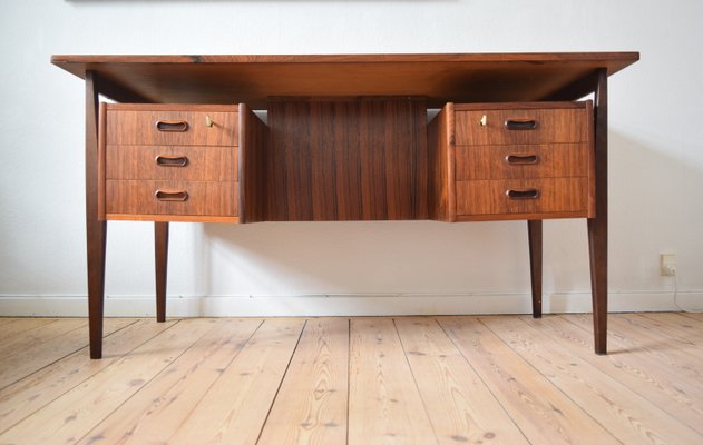 Mid Century Danish Floating Rosewood Desk 1960s For Sale At Pamono
