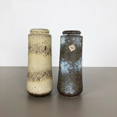 Deutsche Vintage Fat Lava getöpferte 206-26 Vasen von Scheurich, 1970er, 2er Set bei Pamono kaufen