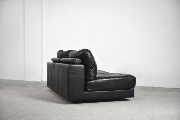 Natuzzi navy blue leather sofa deals