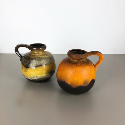 Model 484-21 Ceramic Fat Lava Vases from Scheurich, 1970s, Set of