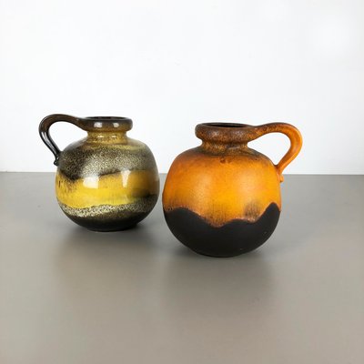 Model 484-21 Ceramic Fat Lava Vases from Scheurich, 1970s, Set of