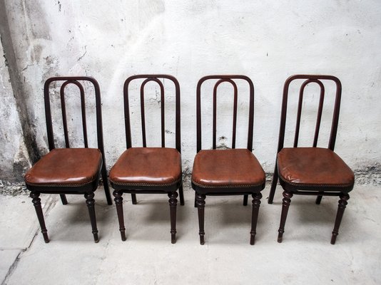 Antique Wooden Dining Chairs 1910s, Old Wooden Dining Chairs