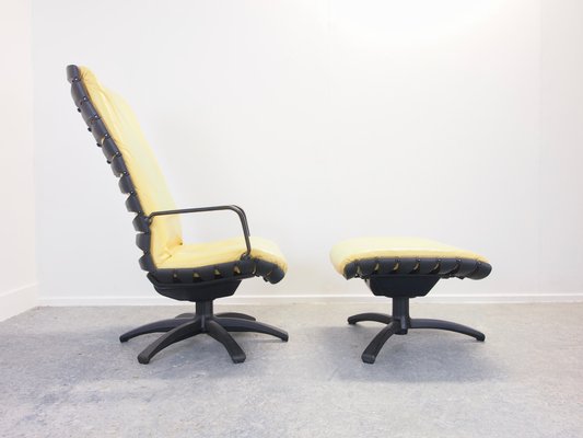 Vintage Antropovarius Easy Chairs Ottoman By F A Porsche For Poltrona Frau For Sale At Pamono
