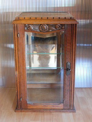 Small Art Deco Glass Mirror Display Cabinet 1930s For Sale At