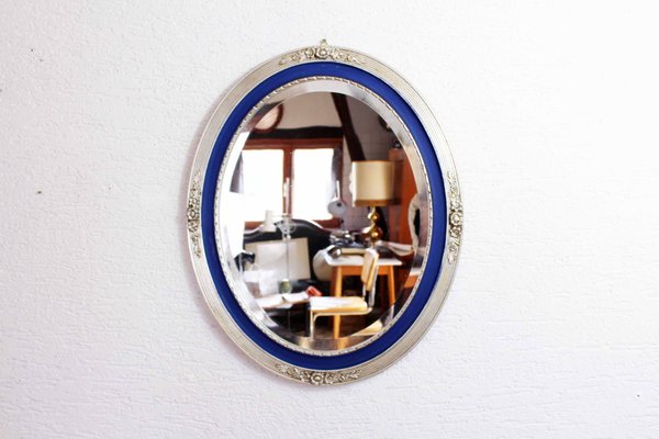 Antique Style Mirror With Floral Decoration 1930s