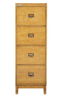 Mid Century Scandinavian Birch Filing Cabinet 1950s For Sale At
