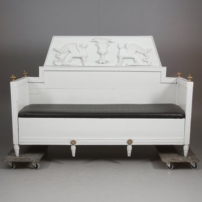 Antique Gustavian Swedish White Bench For Sale At Pamono